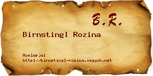 Birnstingl Rozina névjegykártya